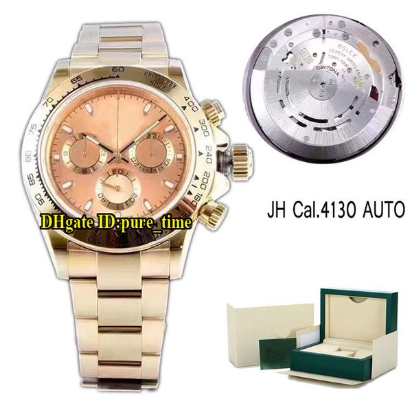 Top Qualité V6S 40mm 116508 Cadran Or Cosmograph Cal.4130 Chronographe Automatique Montre Homme Tachymètre Lunette Montres Or Jaune