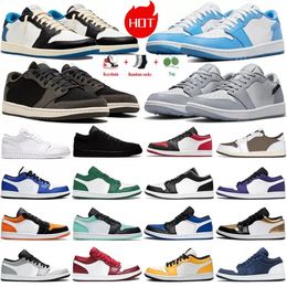 basketbalschoenen Jumpman 1 UNC 1s Universiteit blauw hyper koninklijk hof paars licht rokerig grijs grenen groen schaduw omgekeerd gefokt sport heren dames sneakers