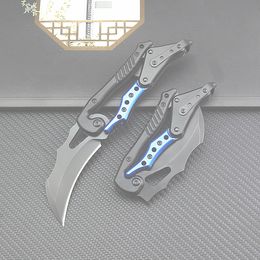 Topkwaliteit Karambit Folding Blade Claw Mes 440C Zwarte Blade Aluminium Handvat Survival Tactical Gear EDC Pocket Messen