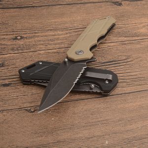 Couteau de pliage de flipper assisté KS2020 de qualité supérieure 8Cr13mov Black Stone Wash Half deterration Blade ABS Handle Outdoor Camping Randonnée Edc Pocket Couteaux avec boîte de détail