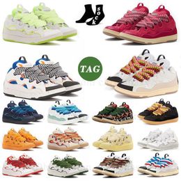 Chaussures de sport Lavines Curb de qualité supérieure Extraordinaire Emed unisexe Hightop en cuir de veau en caoutchouc Nappa Platformsole Chaussure Majorelle Blue Mango Lavines Baskets Baskets