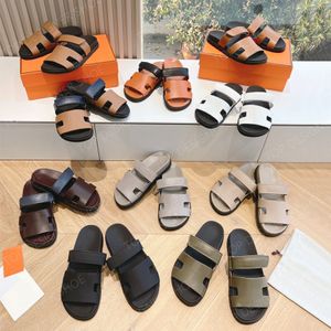 Topkwaliteit Leer klassieke zomer Beroemde merk muilezels platte sandaal Slides Luxe designer slippers Slides heren dames Casual Platte schoenen sandaal Slijtage maat 35-46
