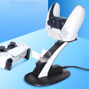 Top Qualité LED Contrôleur Chargeur Berceau Stand Éléments Léger Gamepad Dock pour PS5 Joystick Double Station De Recharge USB