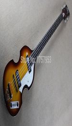 Série d'icônes Hofner de qualité supérieure Vintage Sunburst Bass Bass Electric Guitar 4 Strings Bass 11101263683