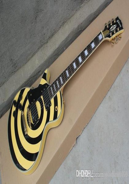 Pick-up de qualité supérieure LP Custom Shop gauche Zakk Wylde EMG Guitare électrique jaune en stock4679542