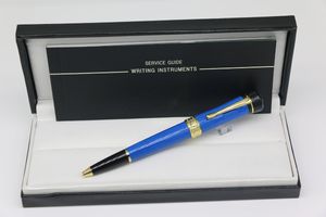 Le stylo à bille Lucky Star Series unique en résine bleue de haute qualité avec garniture en or rose/or huit couleurs fournitures scolaires de bureau cadeau parfait