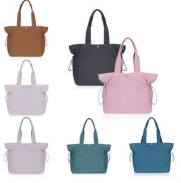 Topkwaliteit lululemens riemtas Zijkant Cinch nylon Boodschappentassen Ontwerpers clutch Waterdichte handtas Hobo Dames weekendtas Schouder heren crossbody grote draagtassen0