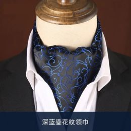 Cravat de luxe de qualité supérieure cravat lié à la flèche florale en soie écharpe idéale pour la mode de mariage jacquard men240409