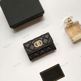Purseurs de cartes de concepteur de luxe de qualité supérieure portefeuille CC avec boîte d'origine en peau d'agneau doux en cuir authentique pour femmes portefeuille portefeuille AP3049