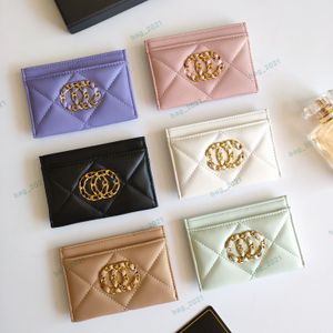 Top Quality Luxury Designer C Card Holder Purses Wallets With Box Soft Lambskin Genuine Leather Womens Coin Purse Wallet Cardholder Security Code