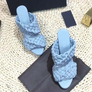 Luxe haut de gamme Designer Sandal classique Sandal tissage en cuir Meilleures ventes Avaliable chaussures robe d'été pantoufle sexy avec boîte