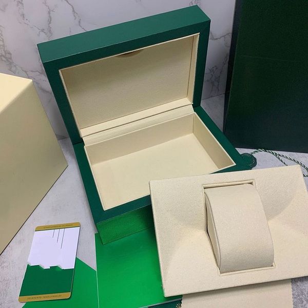 Caja de reloj verde de lujo de alta calidad, caja de reloj ecológica de cartón