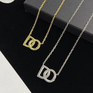 Topkwaliteit luxe hanger ketting goud zilveren kleur messing sieraden klassieke eenvoudige hangers ketting