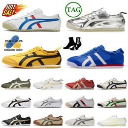 Topkwaliteit luxe tijger Mexico 66 hardloopschoenen OG originele Onitsukass Tigers merk Canvas damesheren trainers platform vintage slip-on outdoor sport sneakers