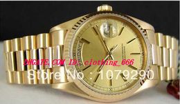 montres de luxe de qualité supérieure 118238 18238 cadran jaune bracelet en acier inoxydable 36mm automatique hommes montres pour hommes montres