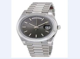 Montres de luxe de qualité supérieure 40 Rhodium Dark Rhodium Dial 18K Or blanc Automatic Men039s Watch Mens Watch Wrist Watche6762875