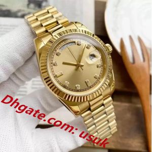 Montre de luxe unisexe cadran champagne or Everose 18 carats mouvement mécanique automatique montres femme 36mm montres-bracelets pour hommes boîte d'origine