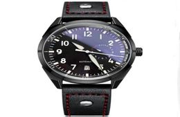 Montaje de pulsera de lujo de alta calidad Big Pilot Midnight Dial Mechanical Automatic Watch 46 mm Montre de Luxe Mens Watches Chris4909722