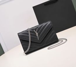 Topkwaliteit luxurys ontwerpers tassen dames sliver ketting ketting crossbody tas pu lederen handtas tote flip cover diagonale schoudertassen messenger tassen mode dames tas