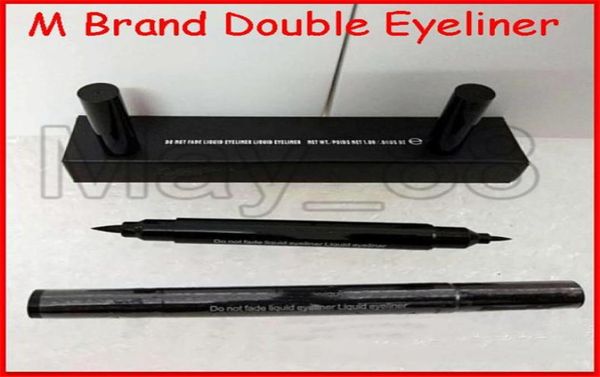 Top qualité M marque maquillage pour les yeux Double Eyliner ne se décolore pas eye-liner liquide noir scellé étanche ship7283771