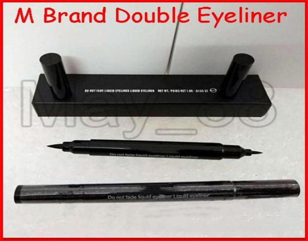 Top qualité M marque maquillage pour les yeux Double Eyliner ne se décolore pas eye-liner liquide noir scellé étanche ship4132638