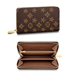 Top qualité M42616 N61264 Porte-cartes Clémence Portefeuilles de créateurs Porte-monnaie Carte de crédit Fleur Cuir Femmes Fermeture à glissière Hommes Pochette en relief Business Luxury Purse Cadeau