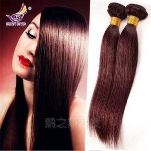 Topkwaliteit Maleisische Virgin Haar Straight 99j Bourgondië Kleur 3 / 4st Lot 100% Onverwerkte Remy Menselijk Hair Extensions Braziliaans Haar Weven