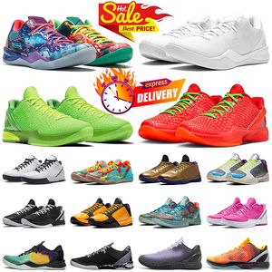 Topkwaliteit Mamba Reverse Grinch Protro''Lakers''6 Basketbalschoenen voor heren Dames Big Kids Designer Trainer Sport Outdoor Sneakers