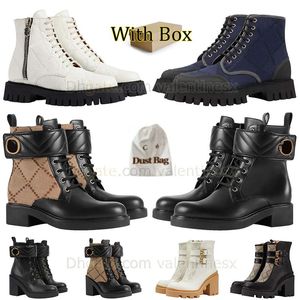 Martin Boots van topkwaliteit Hoge hak Woestijnlaarzen voor dames Rits enkellaarzen Combat Boot Veterlaars Hoge leren laars Platform hak Oxford schoen Snowboots met doos