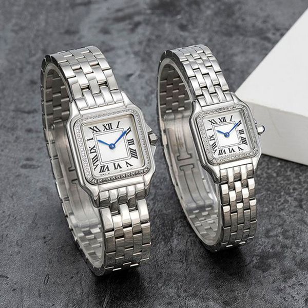 Top qualité hommes et montres timex pour femmes montres mouvement à quartz montre or rose boîtier en argent bracelet en cuir femmes robe montre amant designer montre-bracelet dhgate