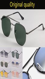 Gafas de sol de hombres y mujeres de alta calidad Gafas de sol de puente doble gafas de sol de marco completo de metal