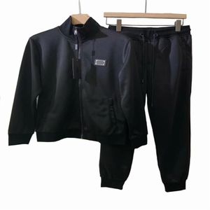 Top qualité hommes coton survêtement à manches longues décontracté sport taille asiatique m-3xl noir et noir color289o