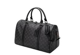 Bolso de moda de la moda de los hombres de la mejor calidad Bolsas de viaje de nylon negro Handle MANGLE MANGLE CANTENIMIENTO COMERCIO TOTE CON LA CORREA DE HOMBRO 50 CM