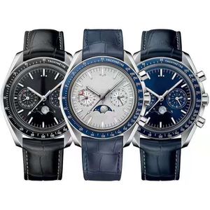 Heren Ed White luxe horloge MoonPhase automatische horloges Beweging Mechanisch Oroiogio Speace Montre de Luxe lederen horloges geen chronograaffunctie