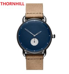 Reloj de movimiento de cuarzo para hombre de alta calidad, cronómetro de trabajo con subdial, correa de cuero, reloj de pulsera de carreras resistente al agua, reloj analógico montre de luxe