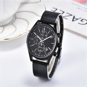 Montre pour hommes de qualité supérieure montre à quartz patron mode décontractée montre pour hommes bracelet en acier inoxydable toutes les fonctions peuvent fonctionner normal257Q