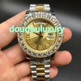 Herenhorloges van topkwaliteit Set Diamond bezel Fashion Diamond Watch roestvrij staal waterdichte automatische sporthorloge301c