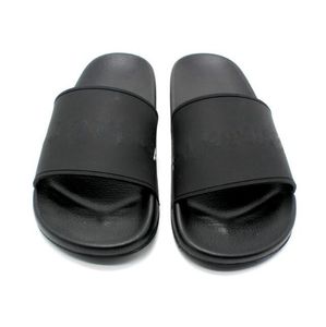 Ba1enc1aga Pantoufles de qualité supérieure pour hommes et femmes, chaussures de luxe en cuir noir, sandales plates larges, tongs, taille 36-45