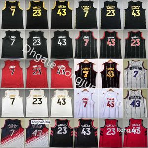 Top Quality Mens Basketball 43 Pascal 23 Maillots Fred Siakam Maillots VanVleet Maillots Sitiched City Kyle 7 Lowry Black Whi