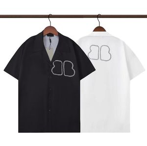 Topkwaliteit heren designer T-shirt met letter zomer korte mouwen heren zijden bowlingshirt losse tee tops multi kleuren m-3xl