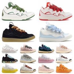 Lanvin Lanvins Shoes Top Quality Lavina Lavins Curb Sneakers Designer Shoes Women All Black Pink【code ：L】Grey Red Blue White Luxury Trainers Mens Shoes Dh Gate
