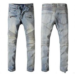 Top Qualité Hommes Plus Badge Lavé De Luxe Jeans Créateur De Mode Sreetwear Slim Fit Peint Biker Denim Pantalon Pantalon Grande Taille