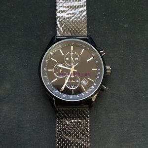 Tot P -kwaliteit heren horloges alle pointer werk functionele chronograaf kwarts horloge roestvrijstalen staalband waterdichte stopwatch
