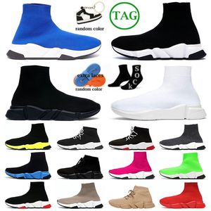 Topkwaliteit heren snelheid trainer sokschoenen drievoudige zwarte veter beige witte helder zool splitter rode graffiti groene runnning sneakers lunner outdoor