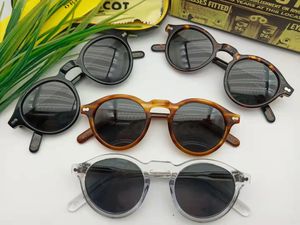 Gafas de sol retro redondas pequeñas estilo Miltzen de calidad superior hombres mujeres Marco de acetato Marco de gafas Vintage Clásico Redondo Diseño de marca Anteojos Oculos De Grau