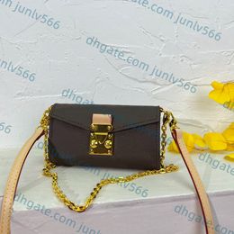 Mini bolsas de mensajero de primera calidad Diseñadores de lujo Bolsas de mano para presbicia Monedero de cuero para el ocio de las mujeres Cadena Bolsas cruzadas para el cuerpo Bolsas de hombro Totes con logotipo de letras de metal