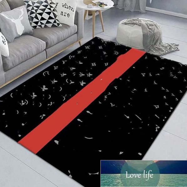 Top qualité personnalité moderne Simple salon Table basse tapis lumière luxe ménage couloir tapis de sol vestiaire en cuir tapis carré
