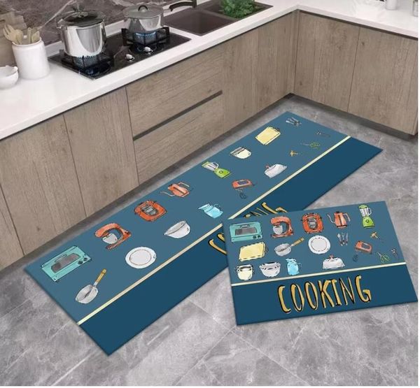 Alfombras estampadas modernas de alta calidad para cocina Patrón 3D a rayas Dormitorio Sala de estar Pasillo Alfombra Antideslizante Alfombrillas de baño 20230820A09