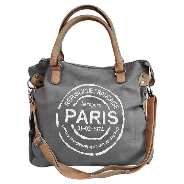 Sacs en toile multifonctionnels de qualité supérieure Sacs de voyage avec lettres imprimées Sacs à bandoulière de style vintage Sacs à main Fourre-tout Drop Shipping 230426