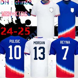 2024 PULISIC MCKENNIE Voetbalshirts MORGAN REYNA AARONSON SWANSON ADAMS LLOYD 24 25 Amerika Verenigde Staten VS Jersey Voetbalshirt Fans Speler Jersey Heren Kinderkits